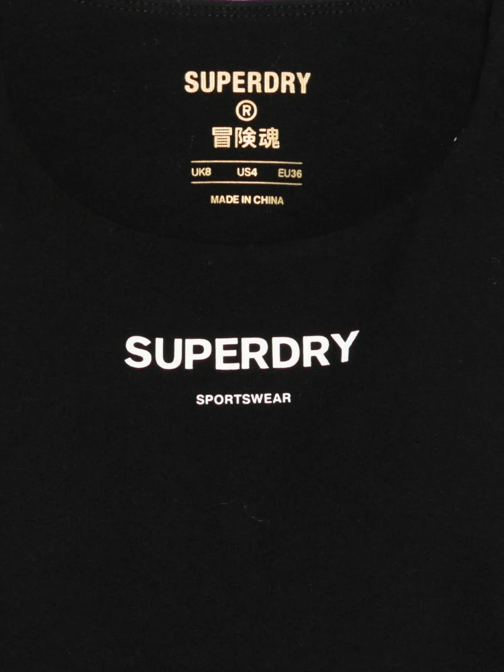 Superdry Code Core tanktop met racerback Zwart