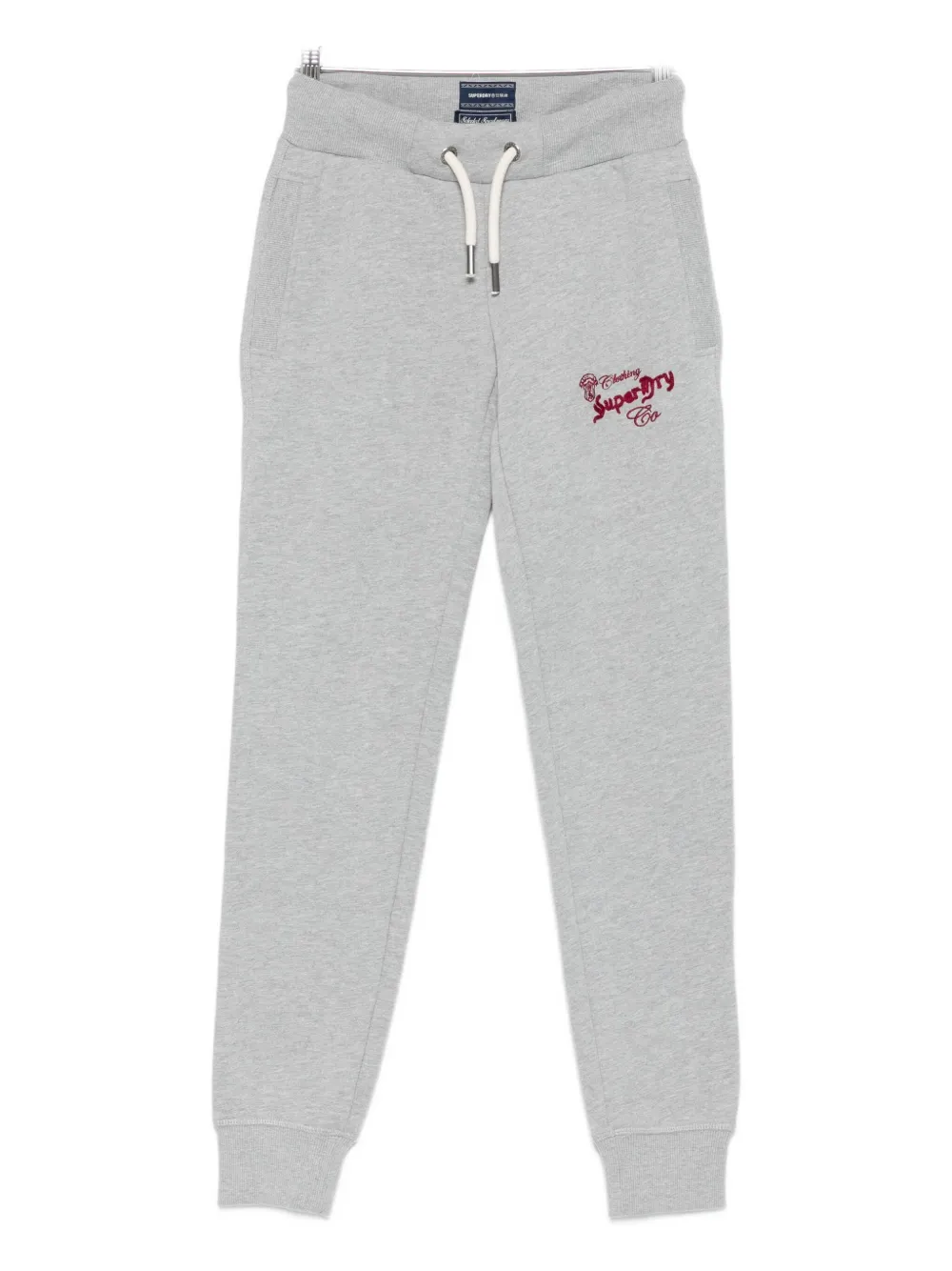 Superdry Logo-embroidered Track Pants In Gray
