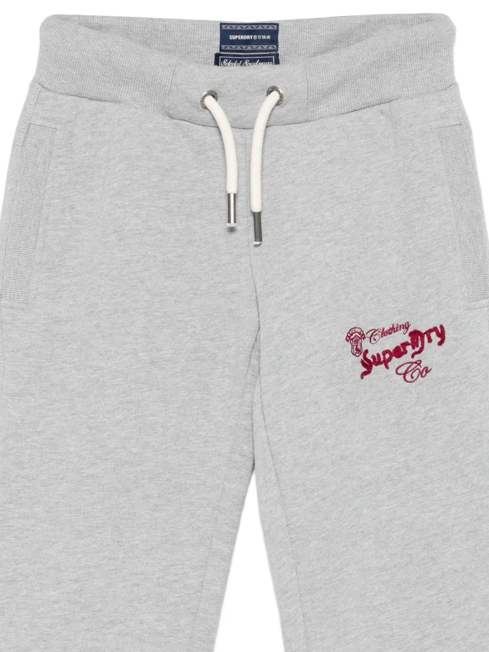 Superdry Trainingsbroek met geborduurd logo Grijs