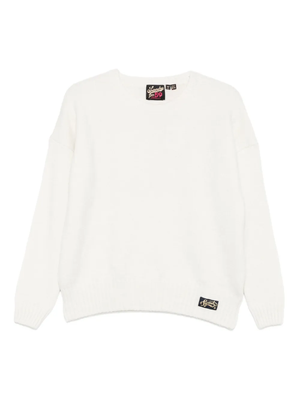 Superdry logo-patch sweater | White | Image 1
