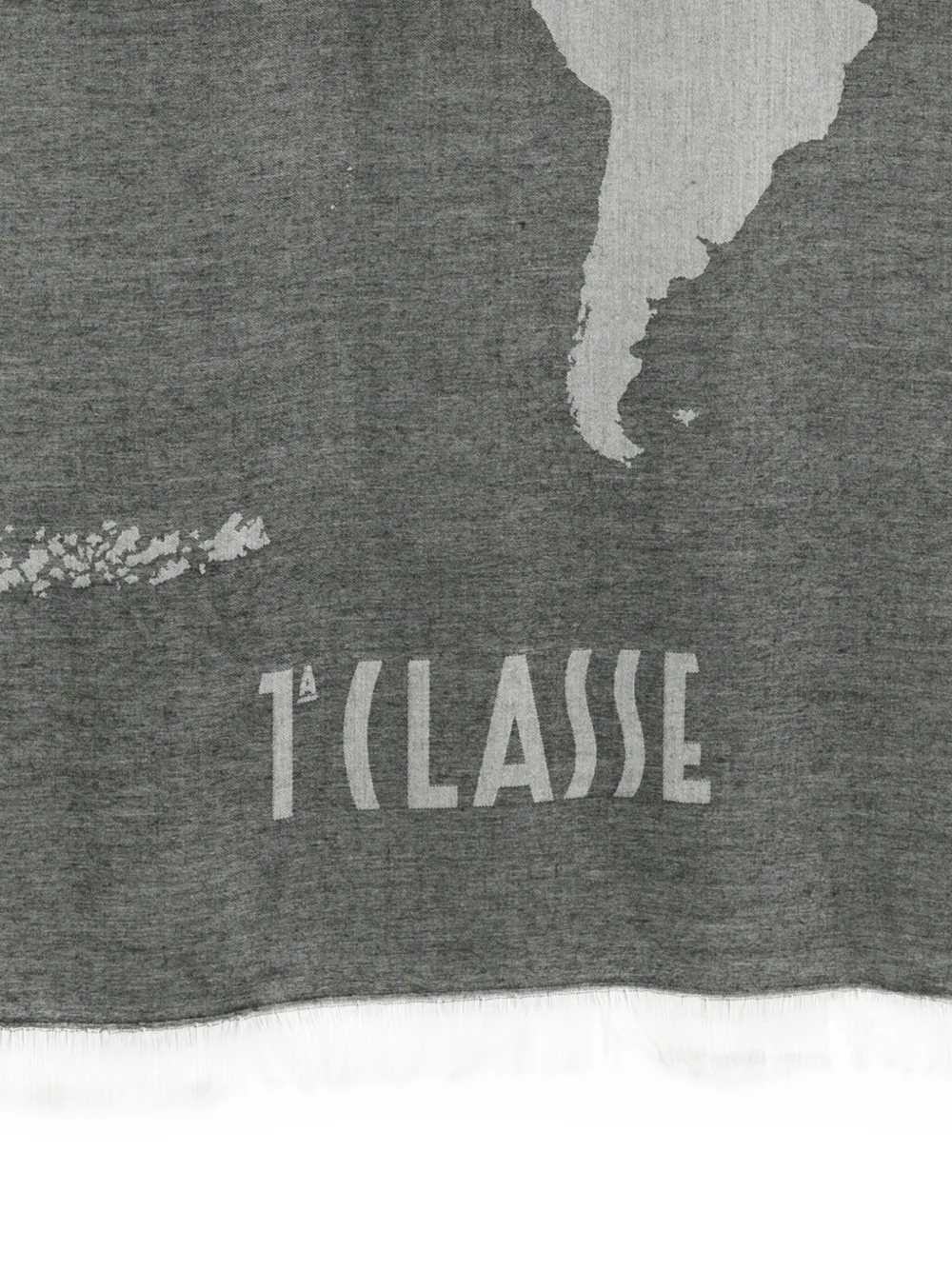 Alviero Martini 1° Classe Geo World-map Scarf In Gray