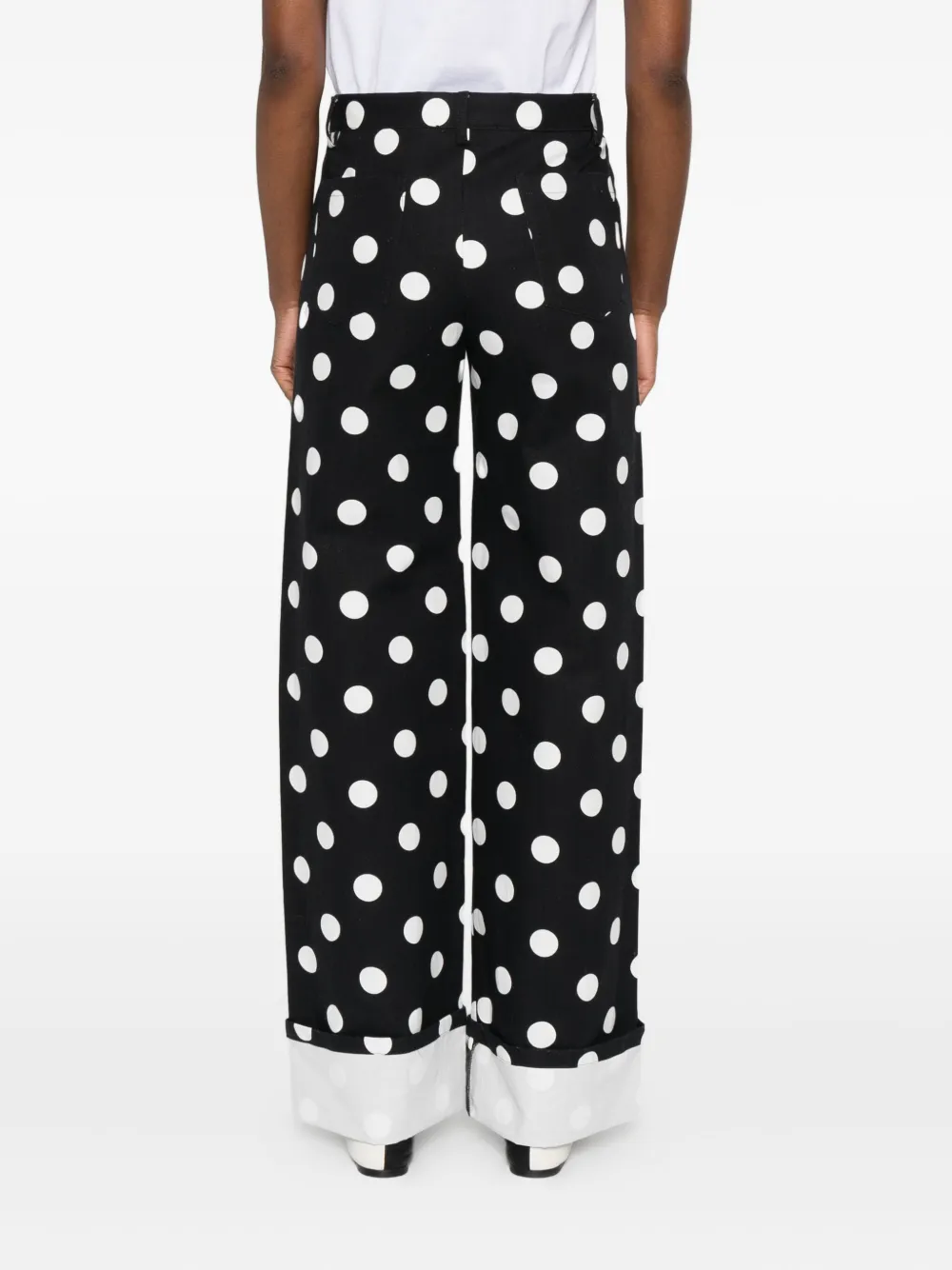 Art Dealer Polka-dot Trousers In Black