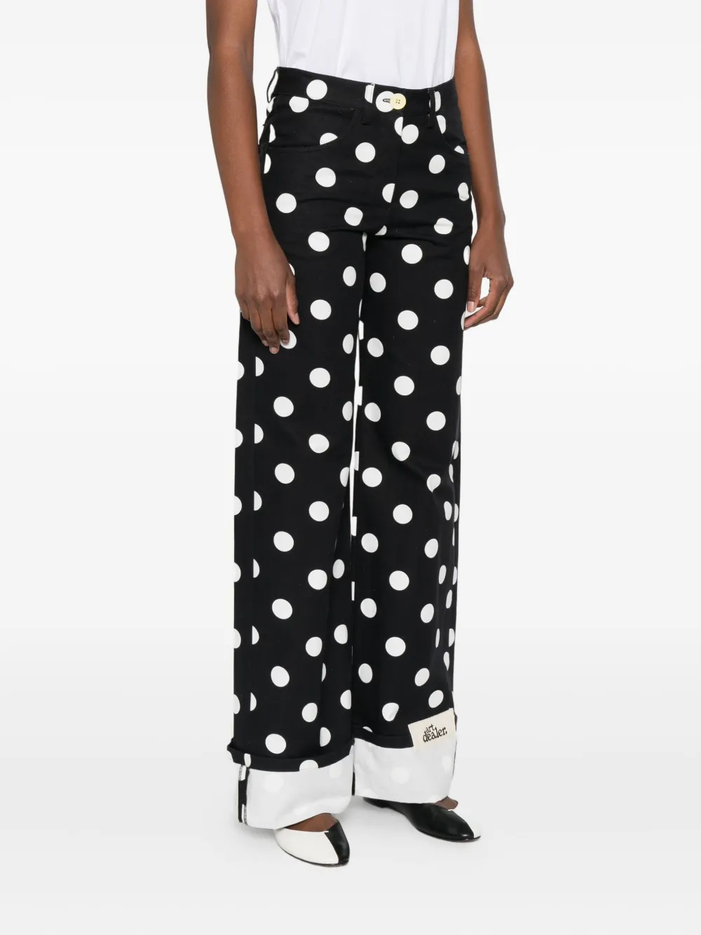 Art Dealer Polka-dot Trousers In Black