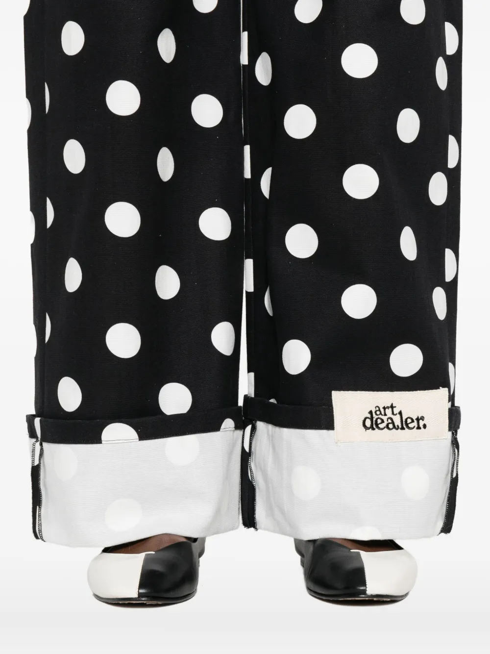 Art Dealer Polka-dot Trousers In Black