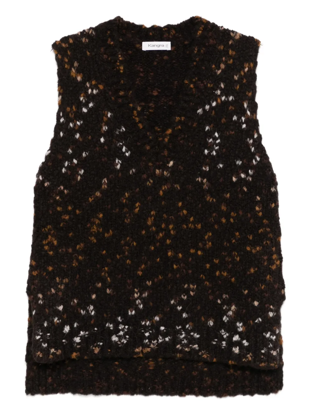 Kangra top con cuello en v | marrón | Image 1