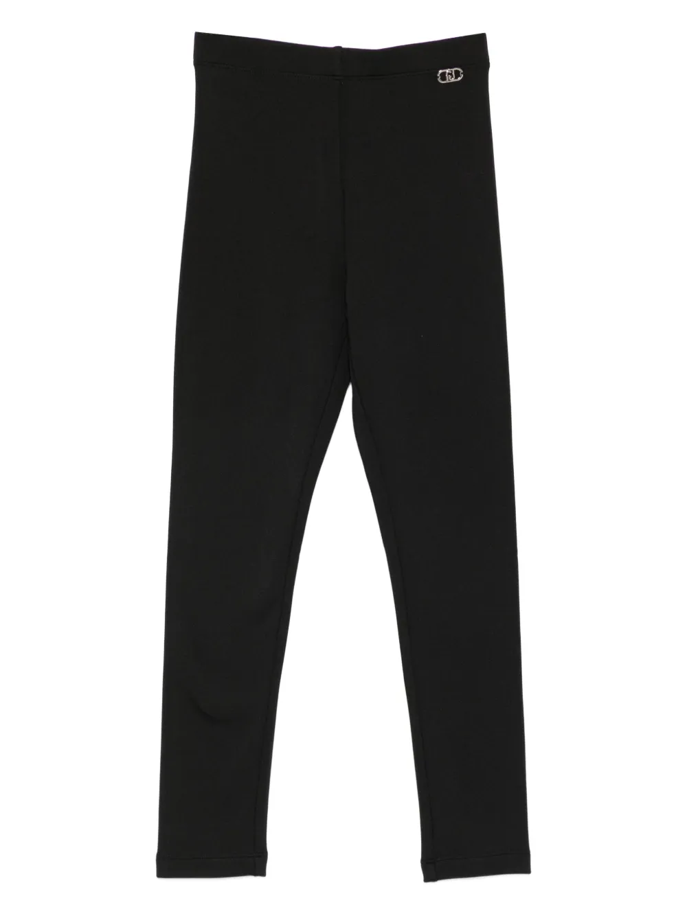 Liu •jo Logo-plaque Leggings In Black
