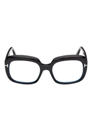 Tom Ford ブラック オーバーサイズラウンドメガネ TOM FORD Eyewear ラウンドメガネフレーム | ブラック | FARFETCH JP