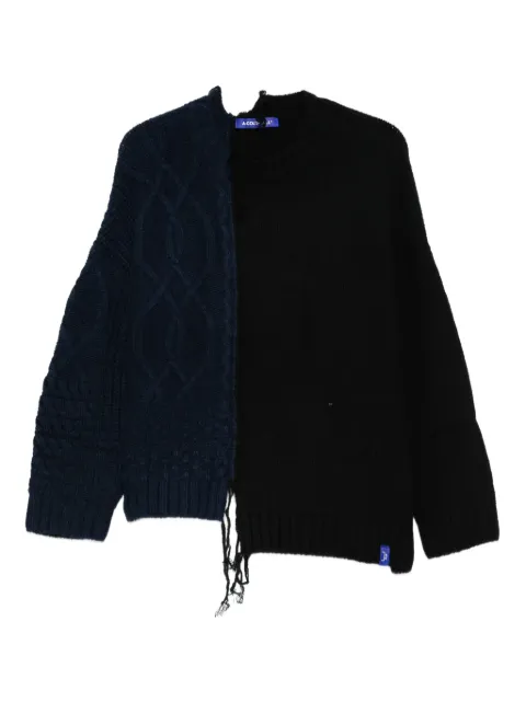 A-COLD-WALL* cable-knit distressed sweater