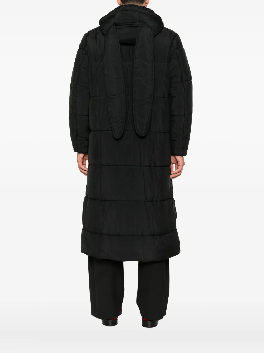 Charles Jeffrey Loverboy Gewatteerde jas met konijnenoren Zwart