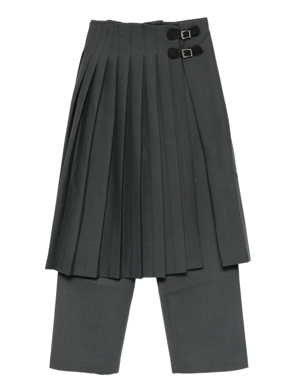 Charles Jeffrey Loverboy pleated wide-leg trousers | Grey | Image 1