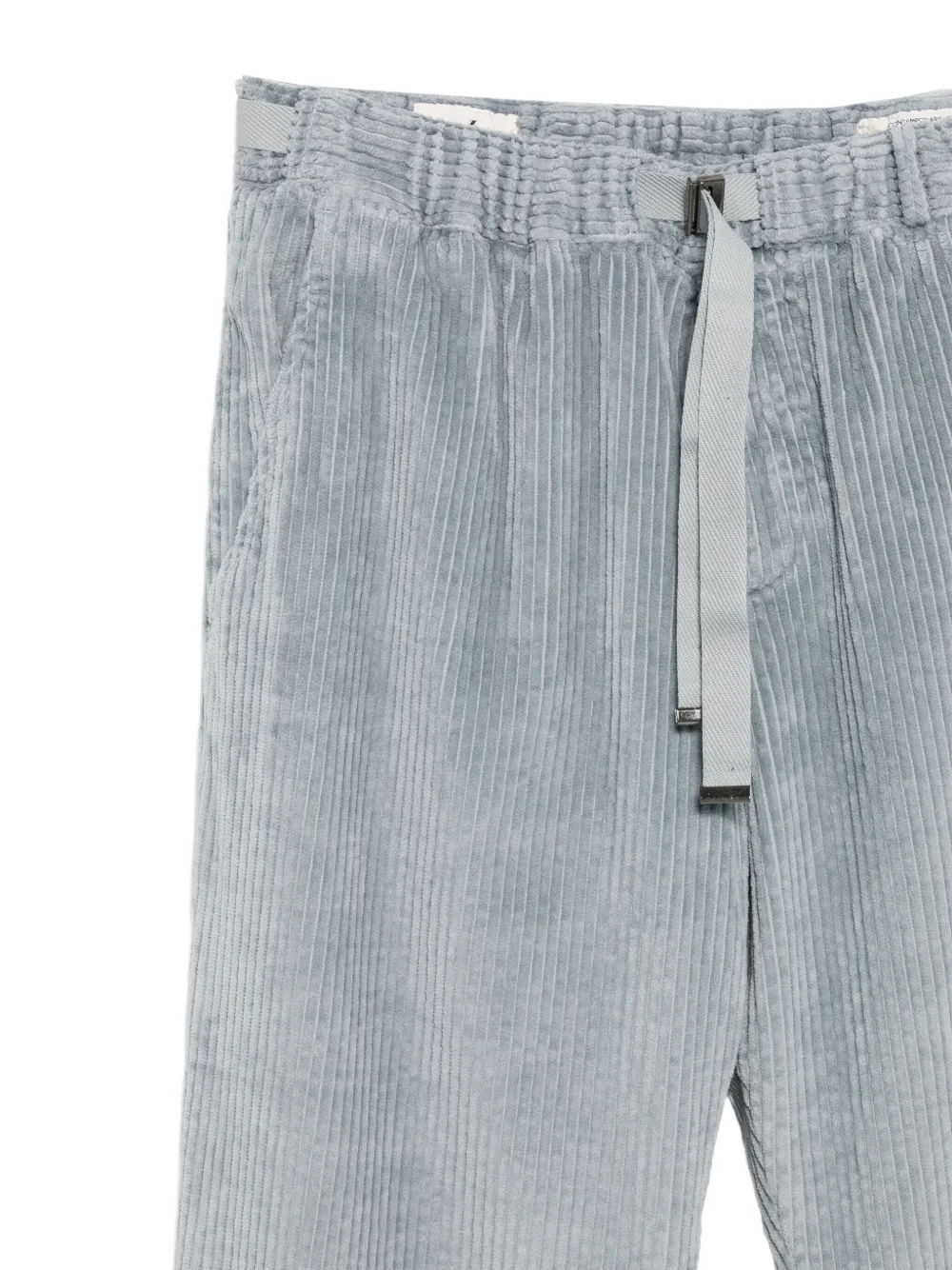 Myths Ribfluwelen broek met ceintuur Grijs