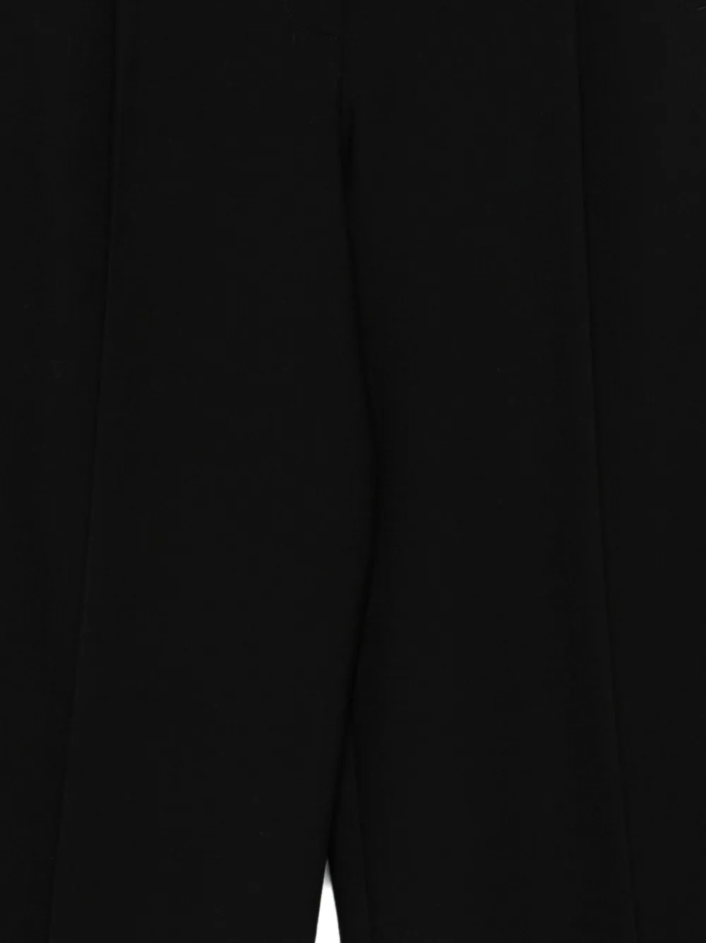 Alberto Biani Satin-trim Tailored Trousers In Black