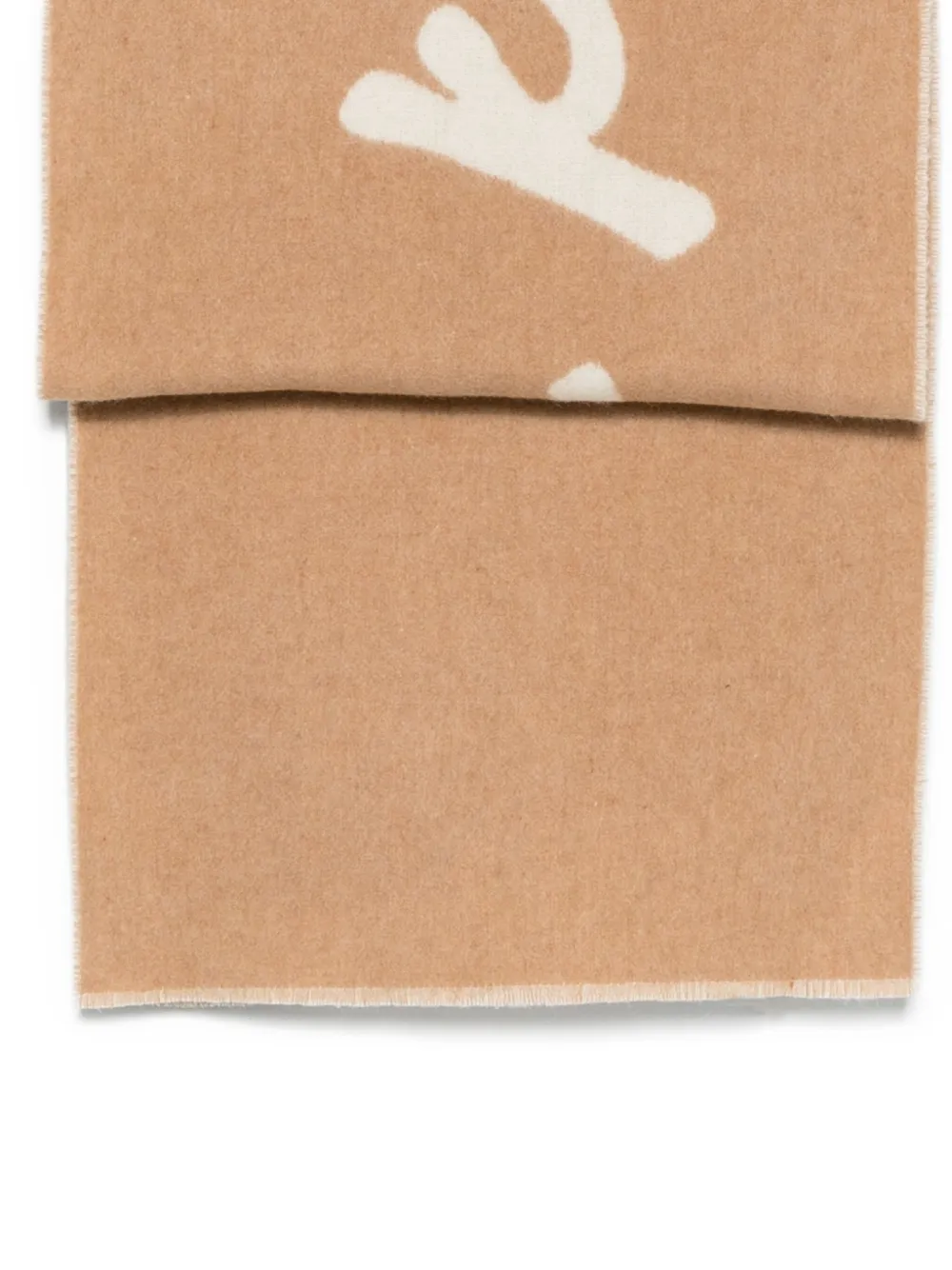 Maison Kitsuné Sjaal met logo-jacquard Bruin