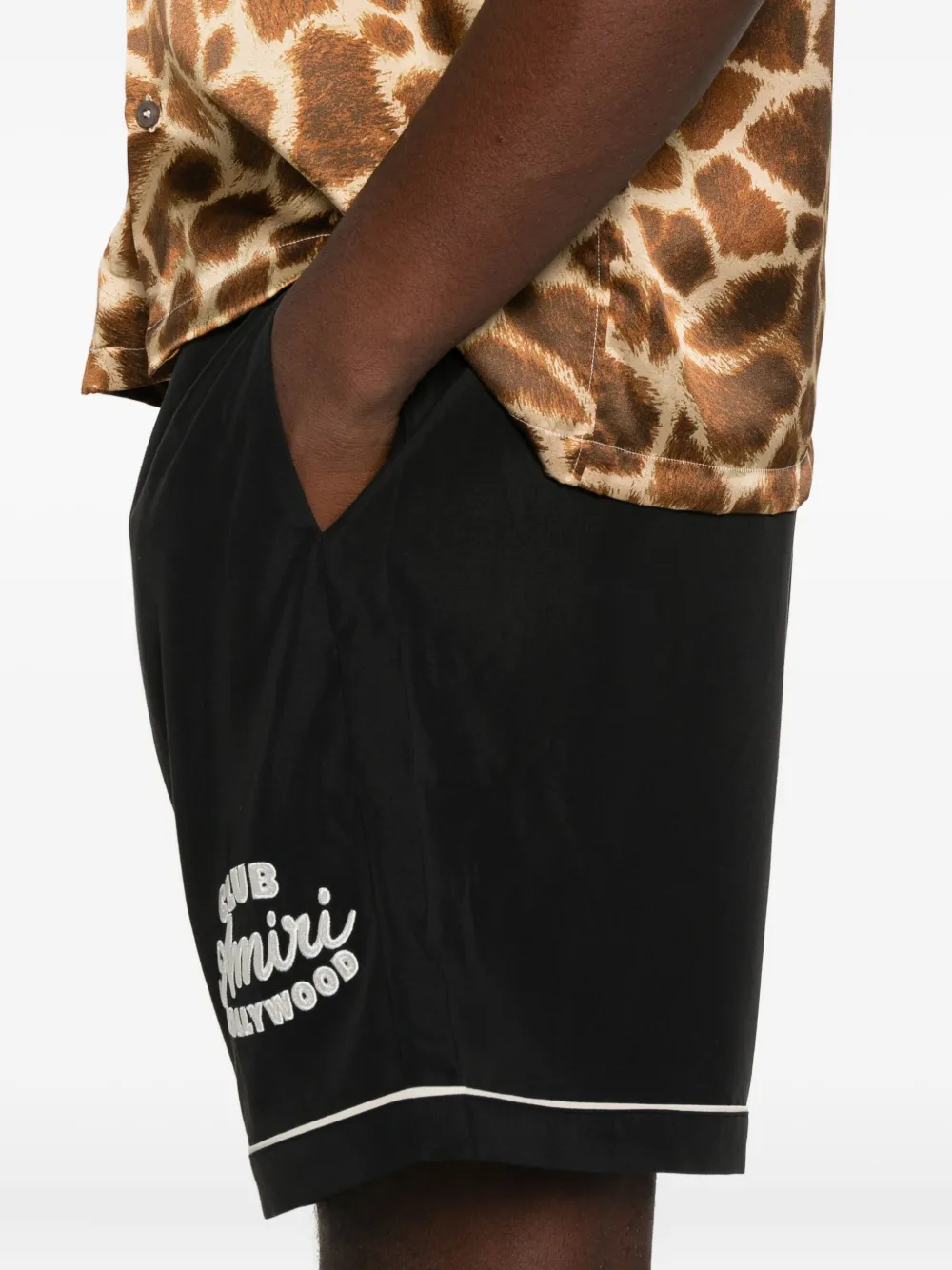 AMIRI Shorts met logoprint Zwart
