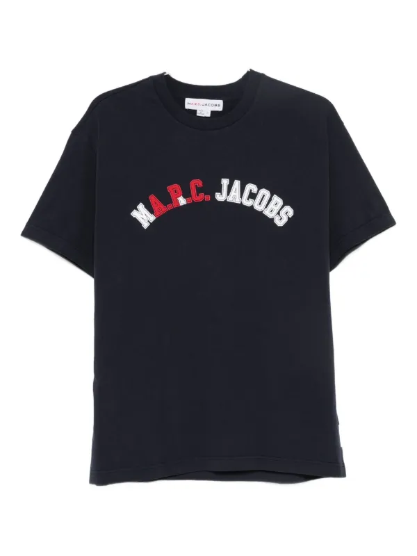 A.P.C. x Marc Jacobs logo-appliqué T-shirt | Blue | FARFETCH SA