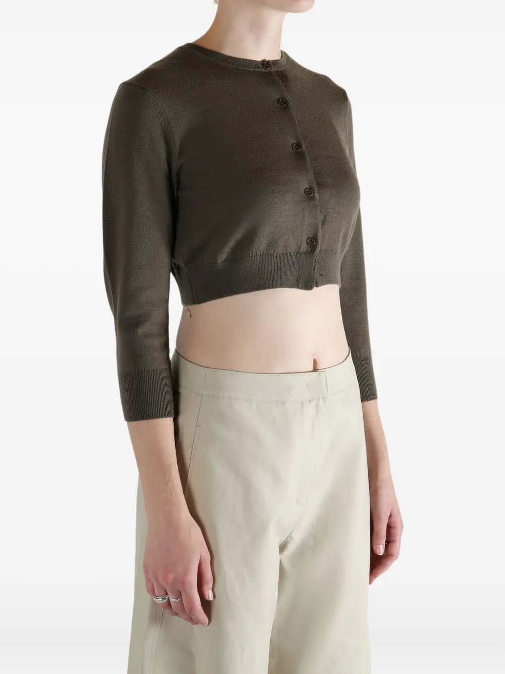 Amomento Round Neck Sweater In Green