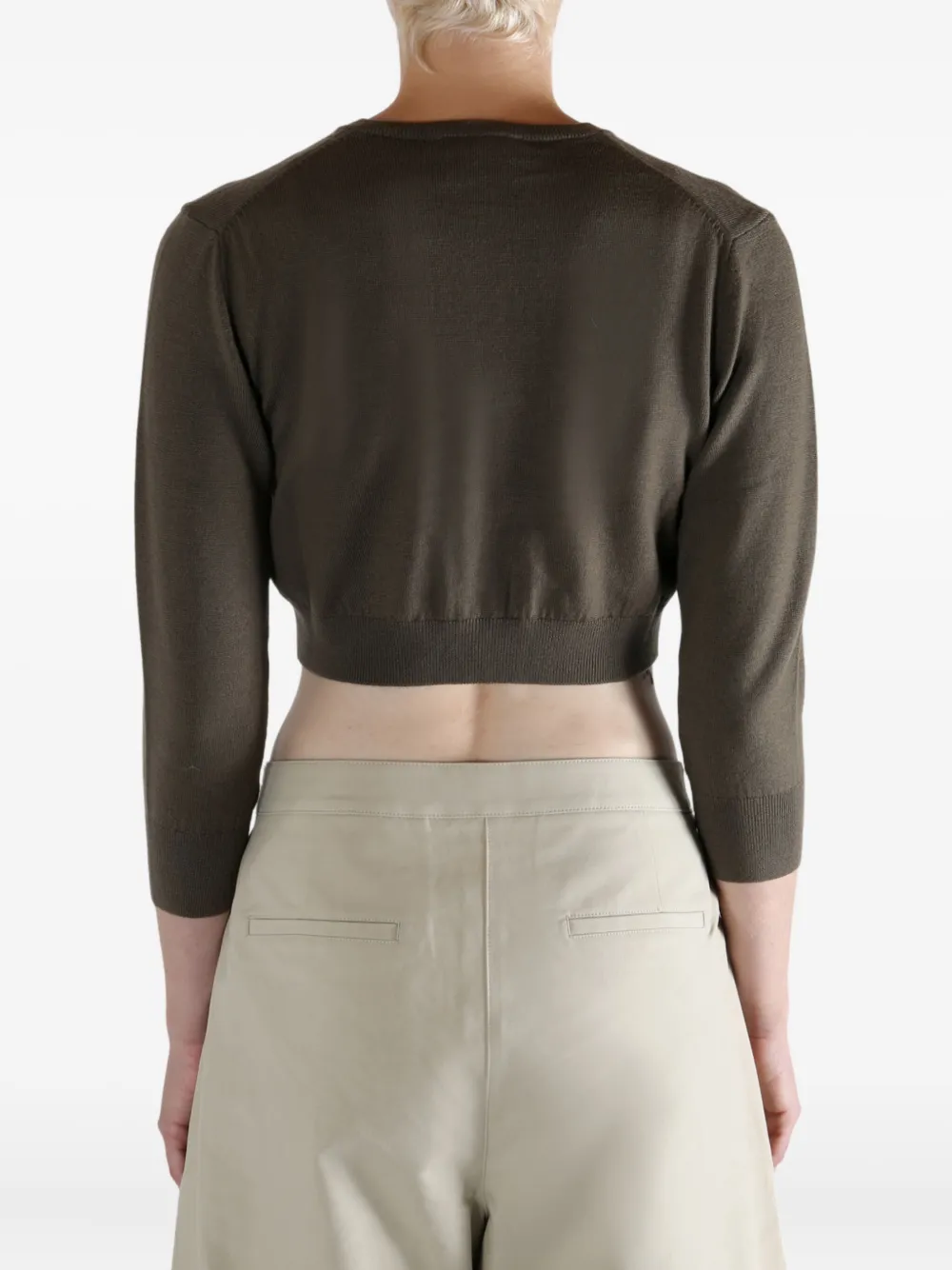 Amomento Round Neck Sweater In Green