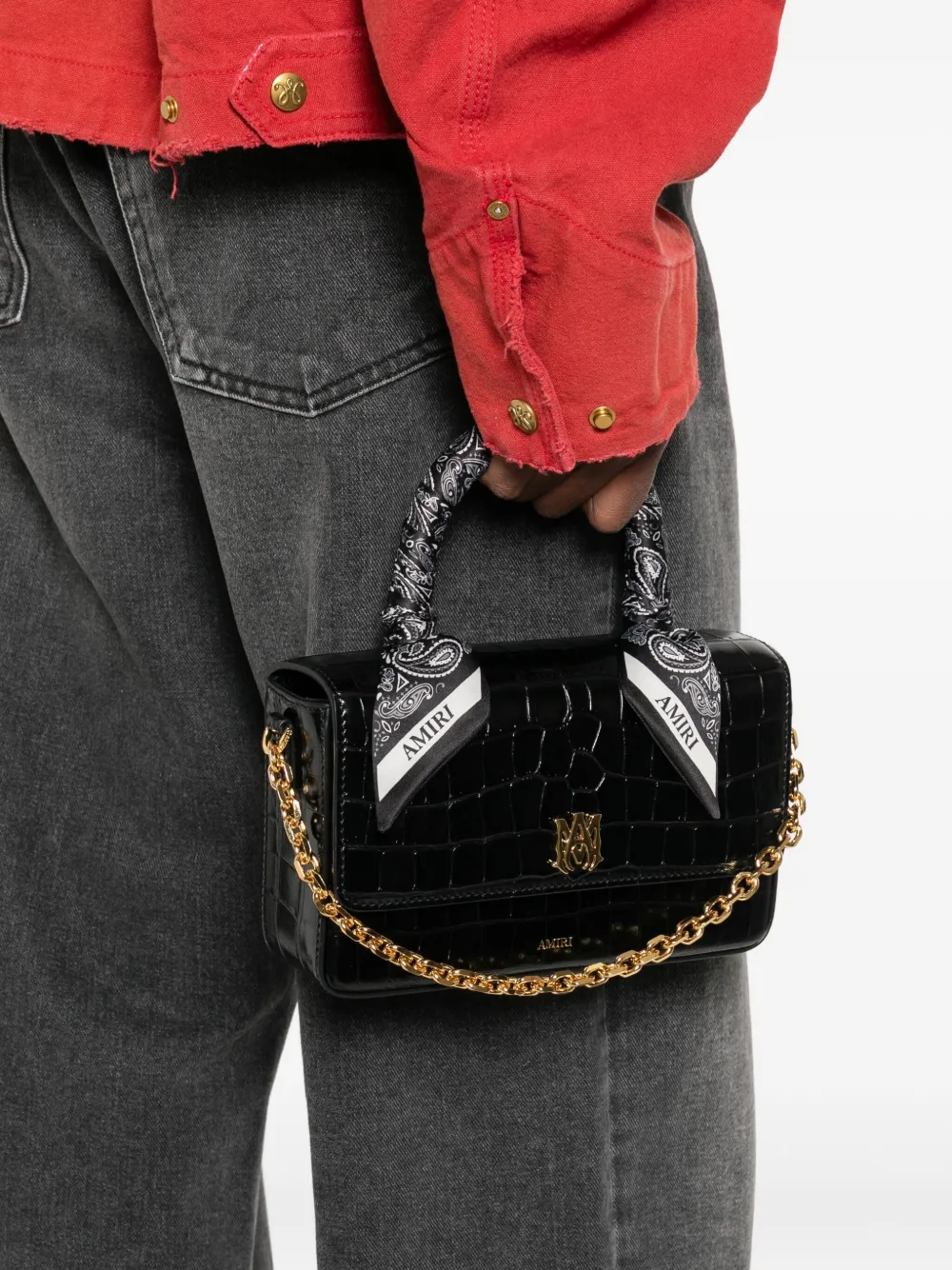 AMIRI chain-strap top-handle tote bag - Zwart