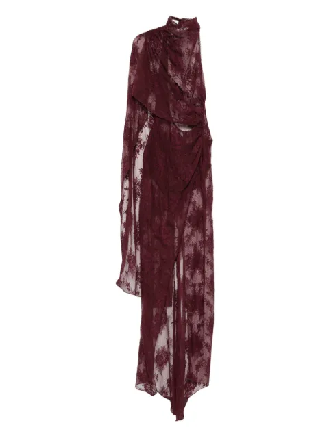 THE ANDAMANE lace draped maxi dress