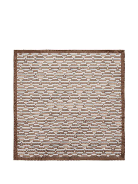 Giorgio Armani geometric pattern pocket square