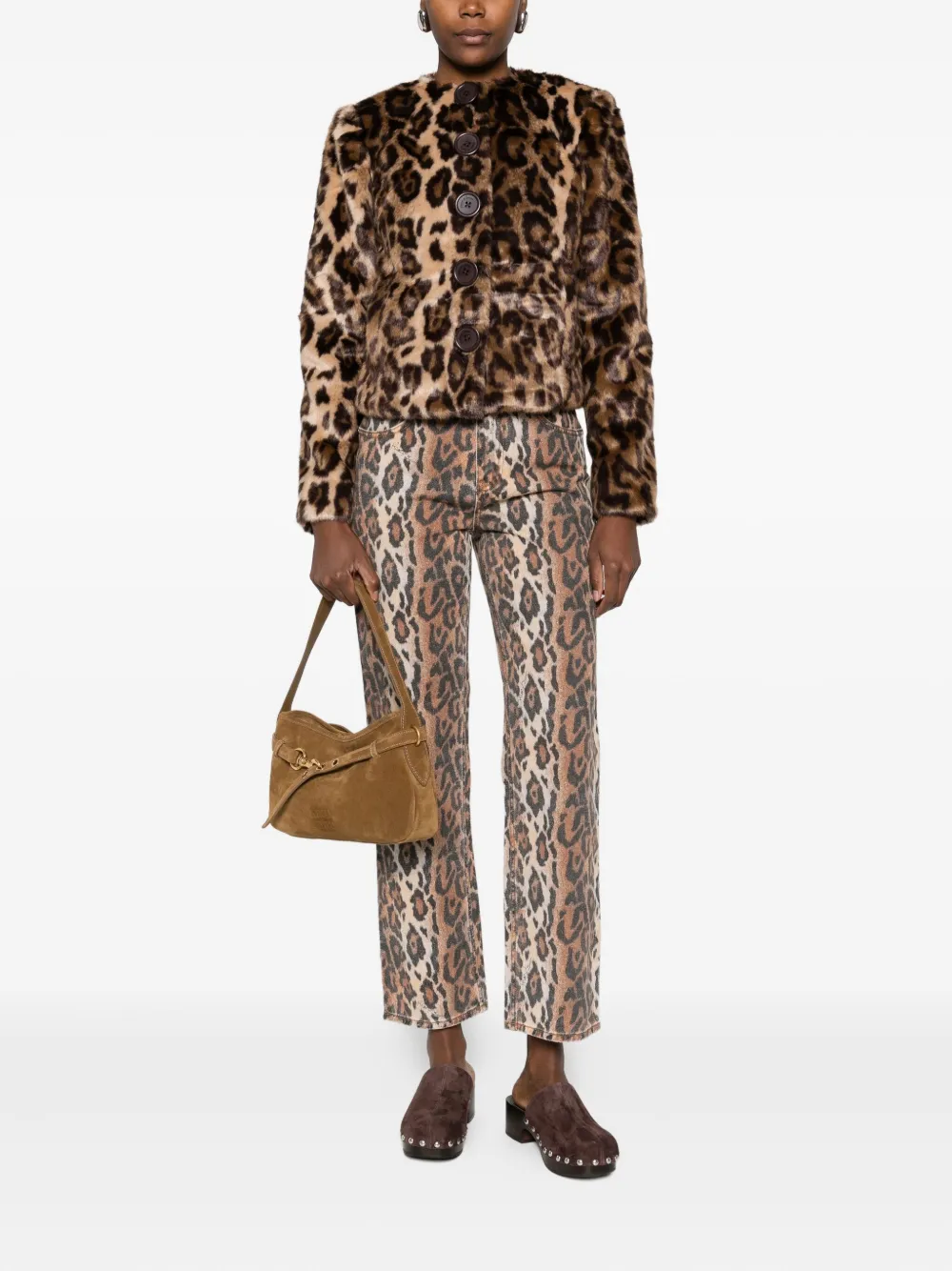 House of Sunny leopard-print faux fur jacket | Faux Fur & Shearling Jackets | Image 2