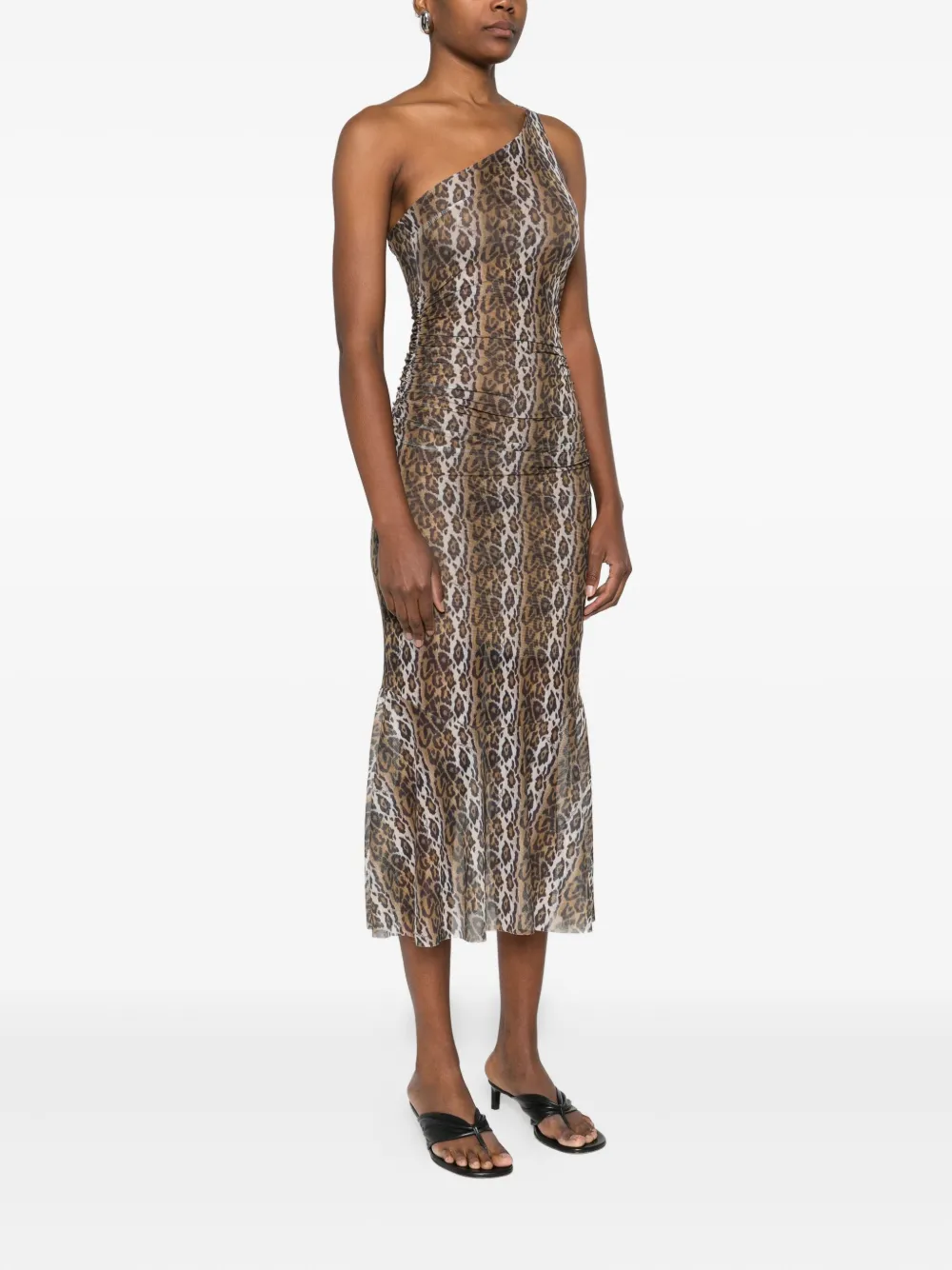 House of Sunny Asymmetrische jurk Bruin