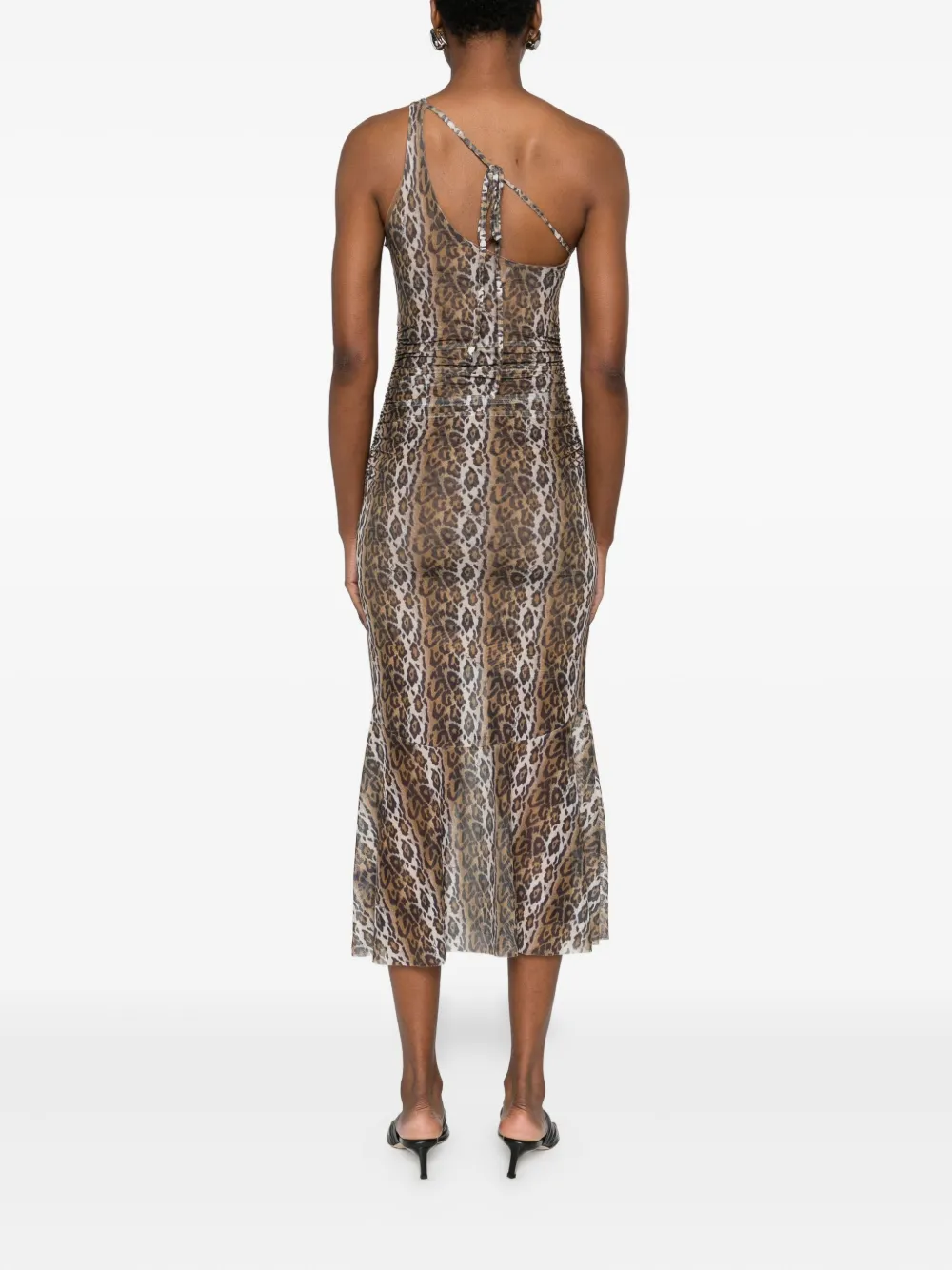 House of Sunny Asymmetrische jurk Bruin