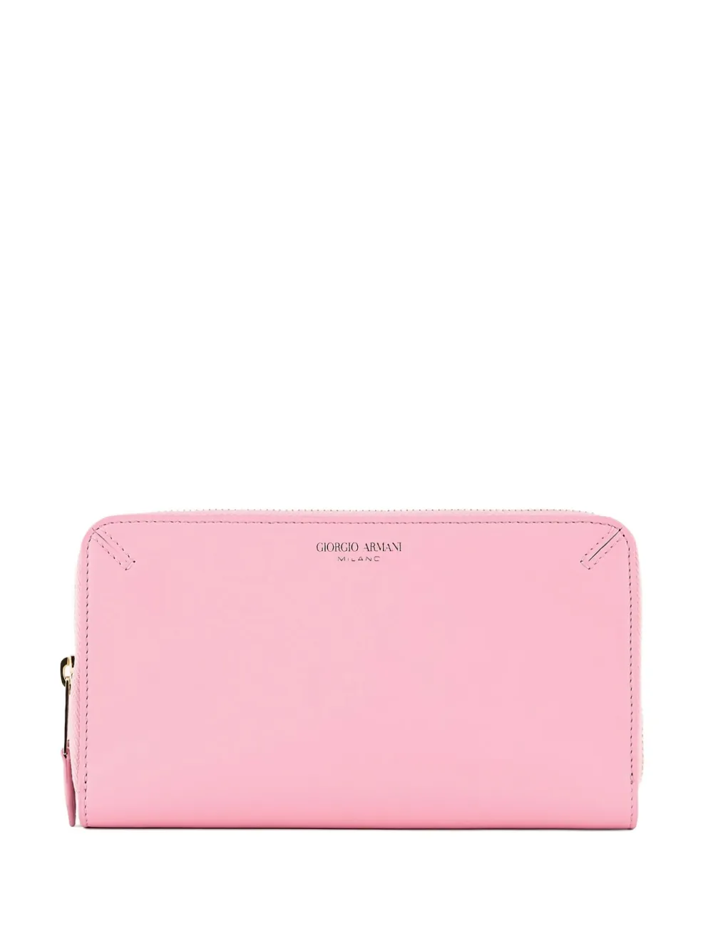 Giorgio Armani Logo-stamp Zip Wallet In Pink