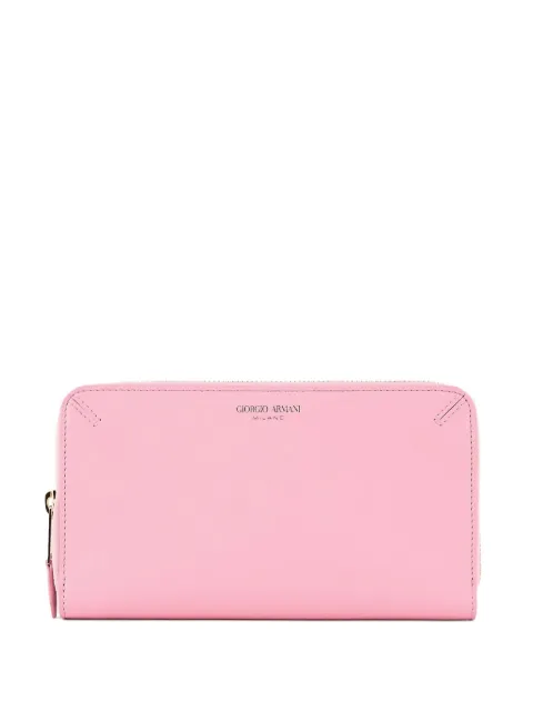 Giorgio Armani logo-stamp zip wallet