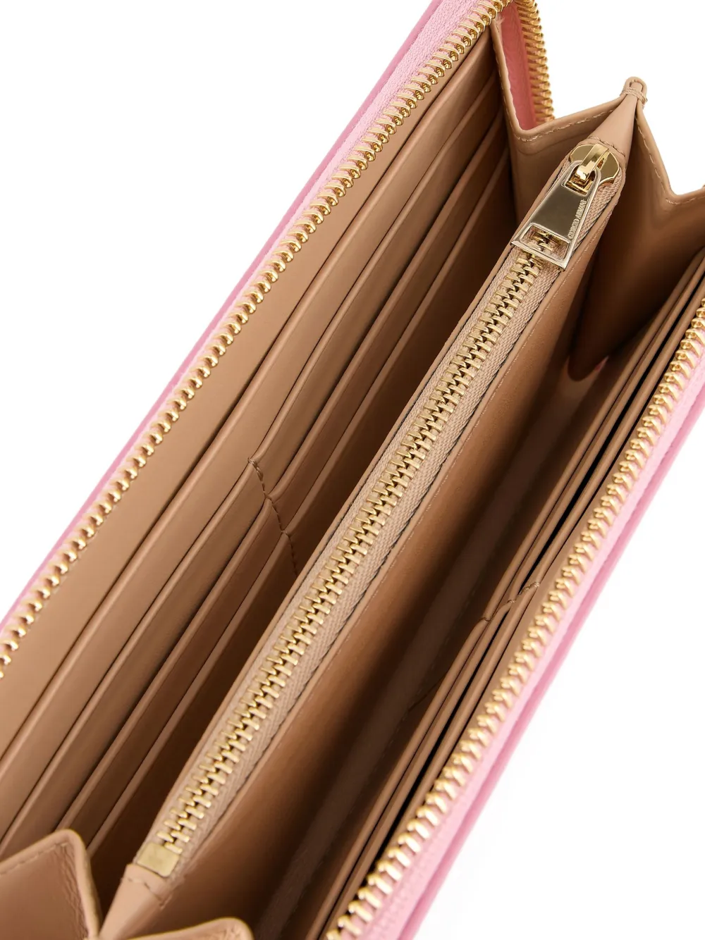 Giorgio Armani Logo-stamp Zip Wallet In Pink