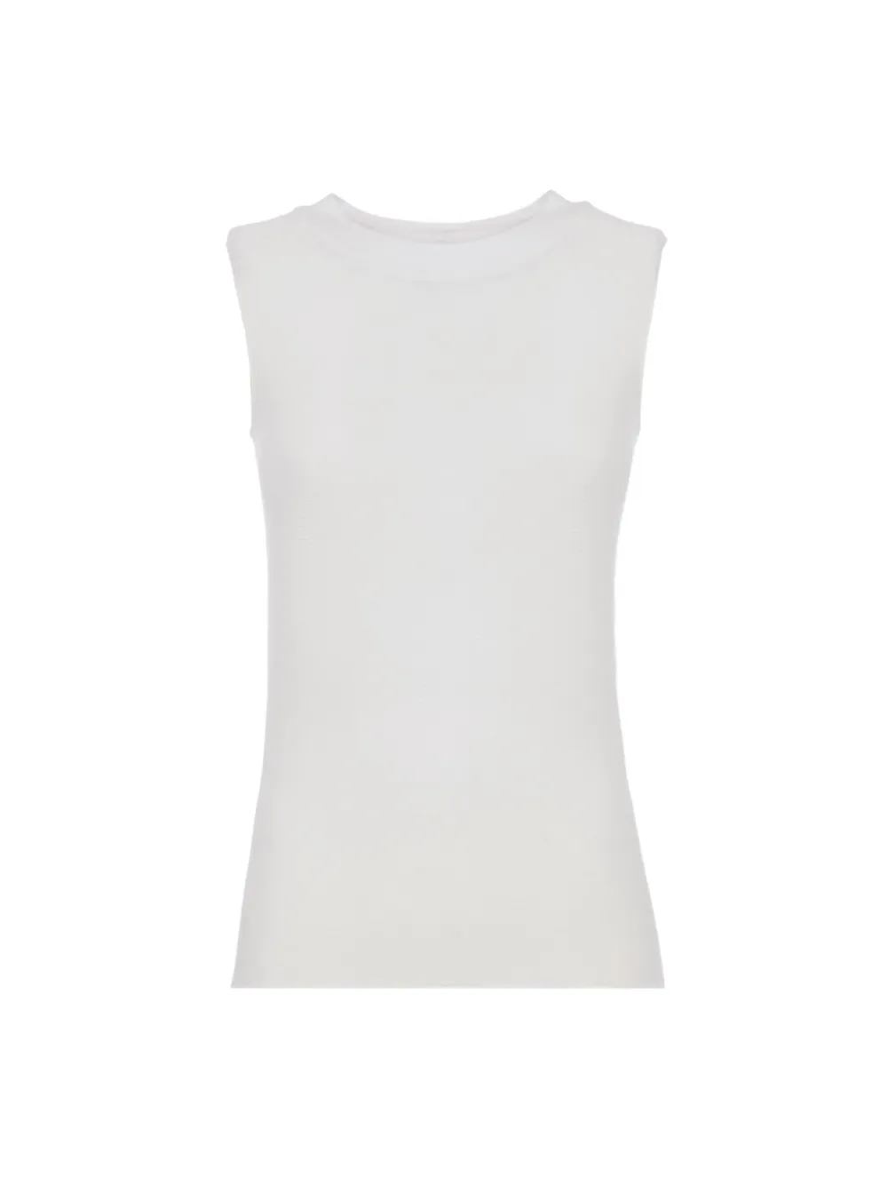 Giorgio Armani Geribbelde top Wit