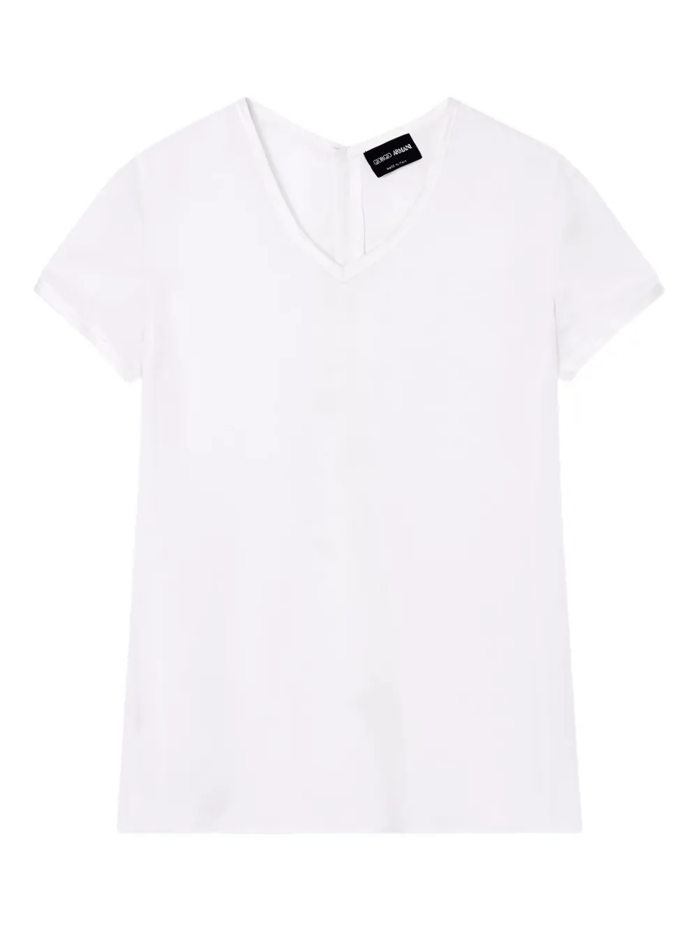 Giorgio Armani v-neck T-shirt - ホワイト Giorgio Armani v-neck T-shirt - ホワイト