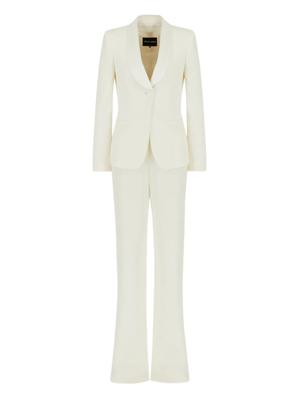 Giorgio Armani tailleur à col châle | blanc | Image 1