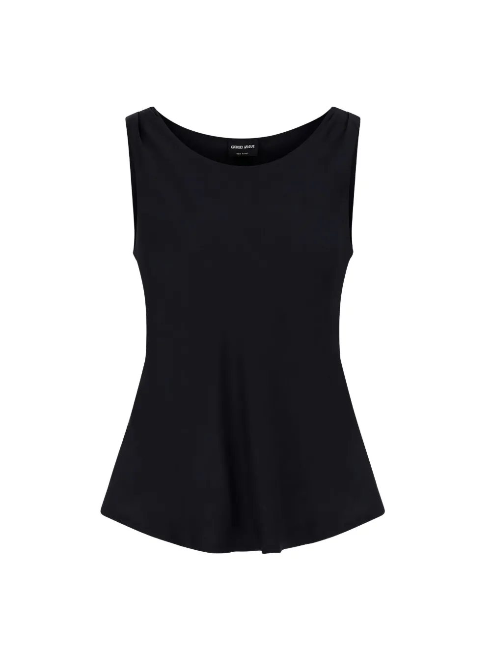 Giorgio Armani draped sleeveless top blouse - Zwart