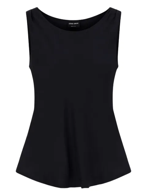 Giorgio Armani blusa drapeada sin mangas