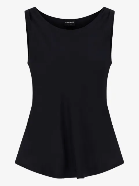 Giorgio Armani blusa drapeada sin mangas