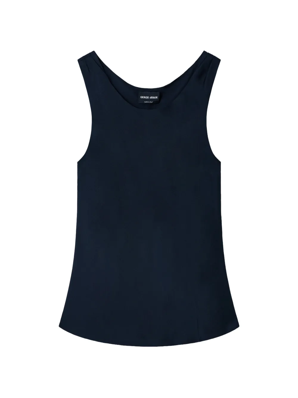 Giorgio Armani draped sleeveless top blouse - Nero