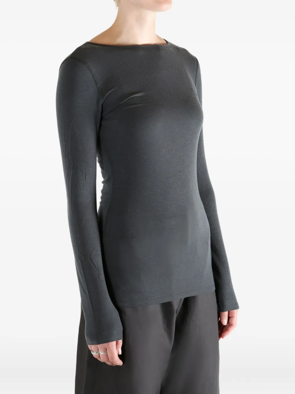 Amomento Long-sleeve Top In Gray