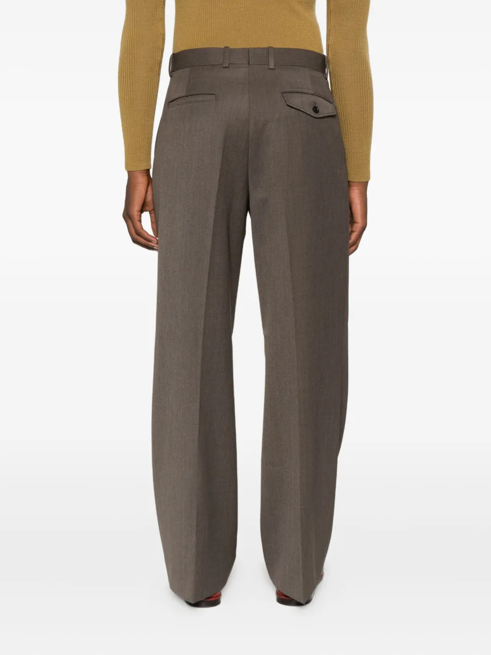 Tonywack Pleated Pants In Brown