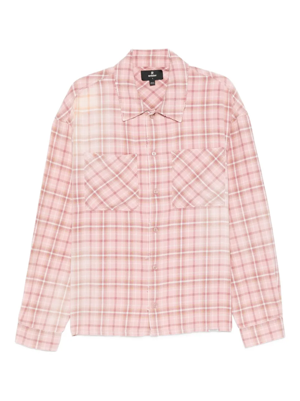 Represent checked shirt | Pink | Image 1