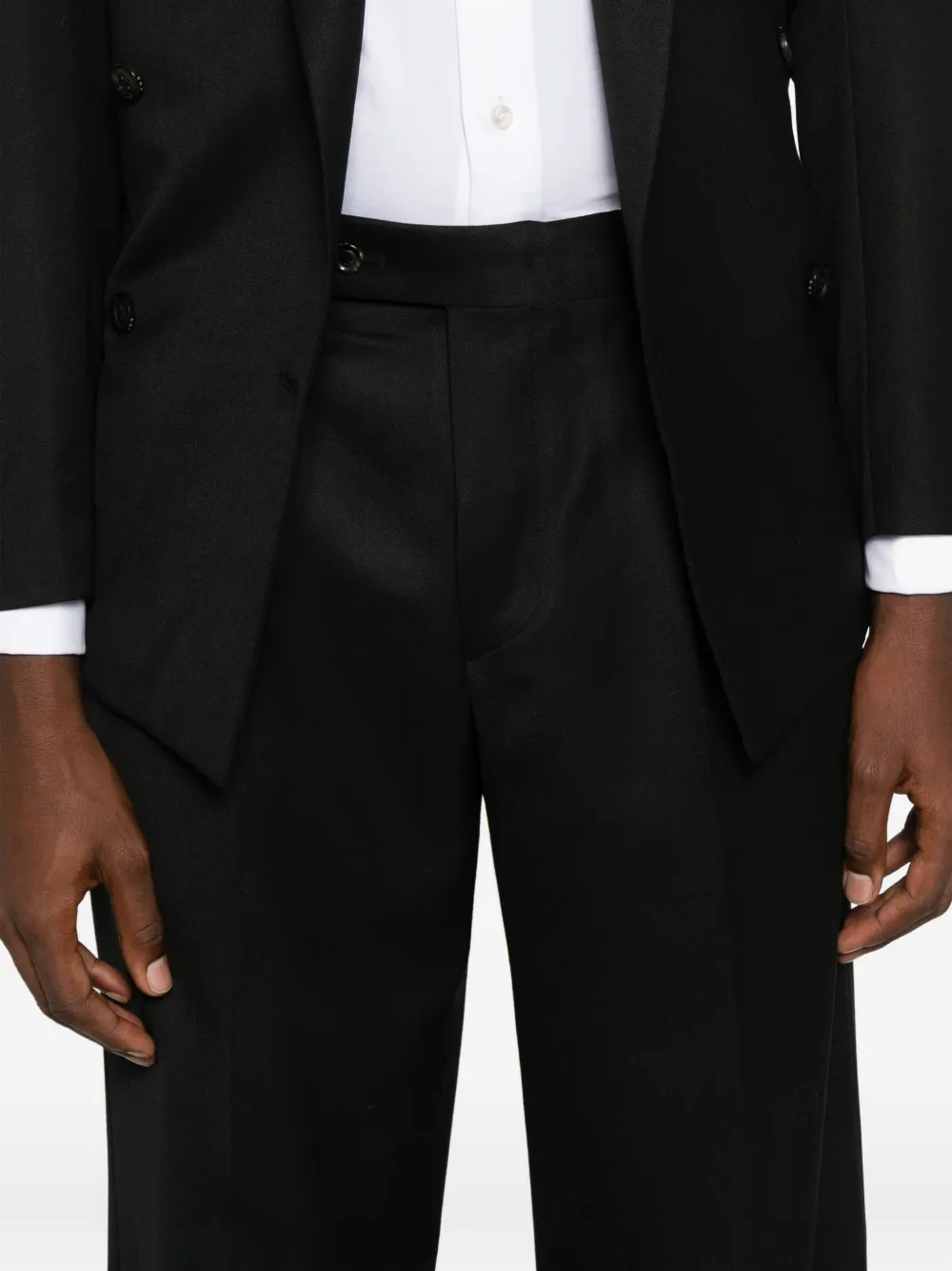 Tonywack Pleated Tailored Trousers In Black