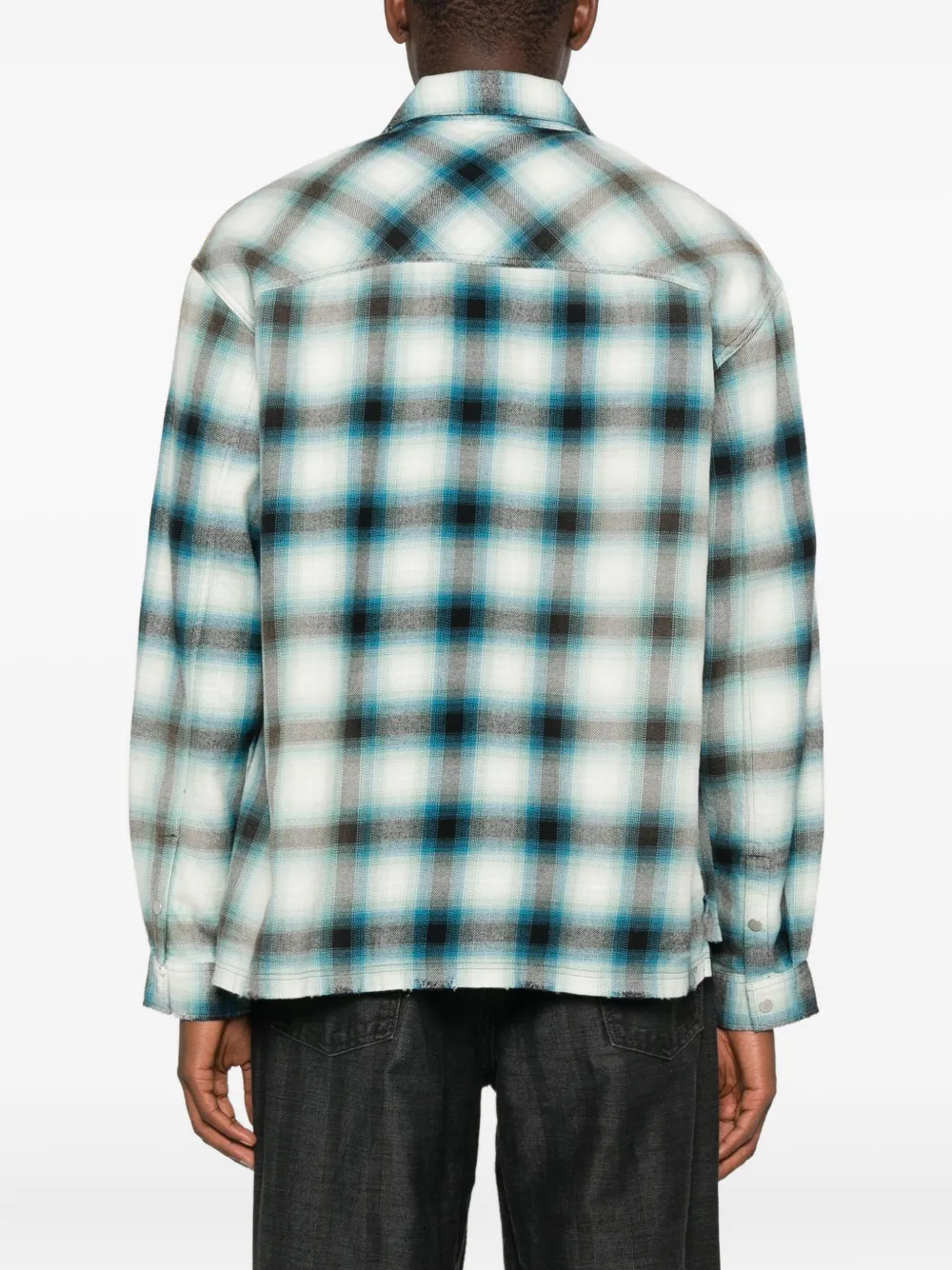Represent Sun Bleached Cotton Flannel Button-up Shirt In Multi