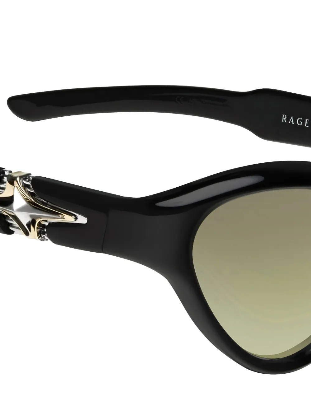 Gentle Monster Rage 01 bril met sterdetail Zwart