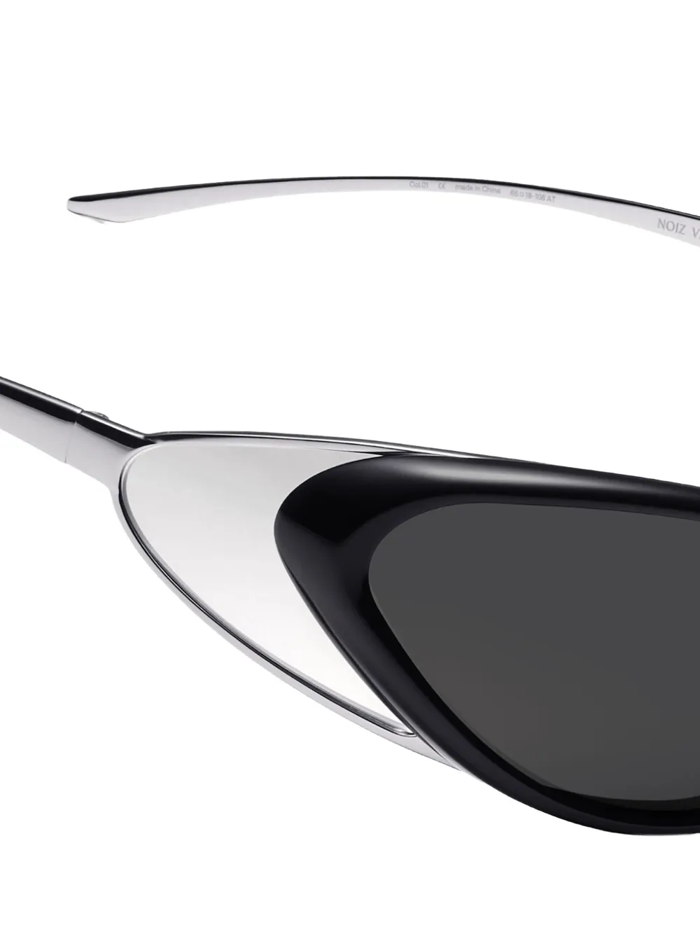 Gentle Monster Noiz Veil 01 zonnebril met geometrisch montuur Zwart