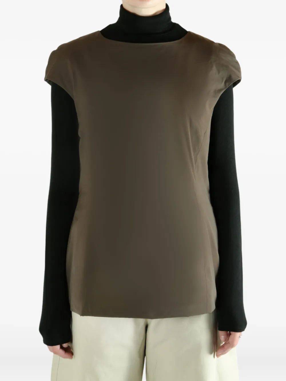 Amomento Cap-sleeve Top In Green