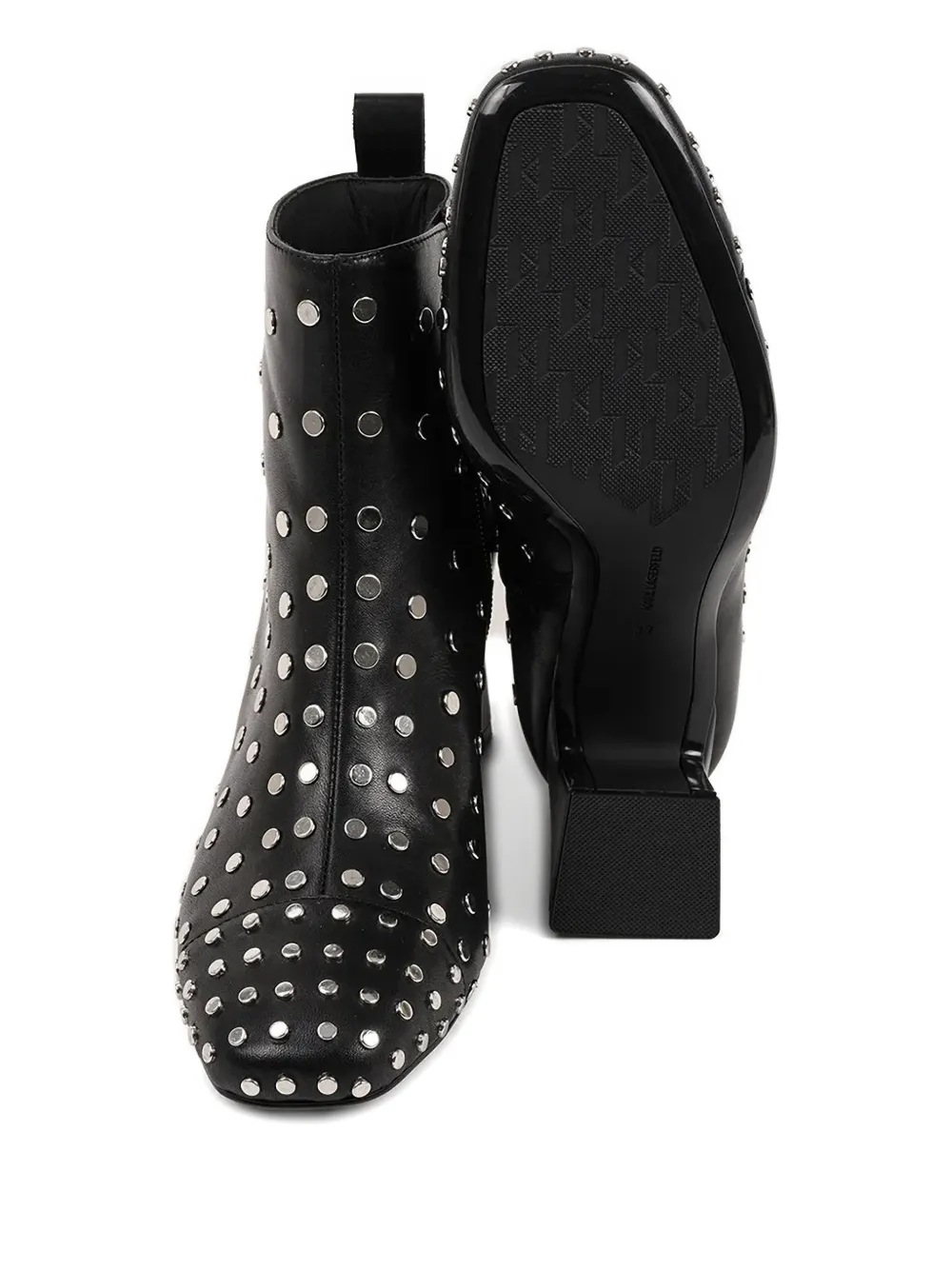 Karl Lagerfeld Enkellaarzen met studs Zwart