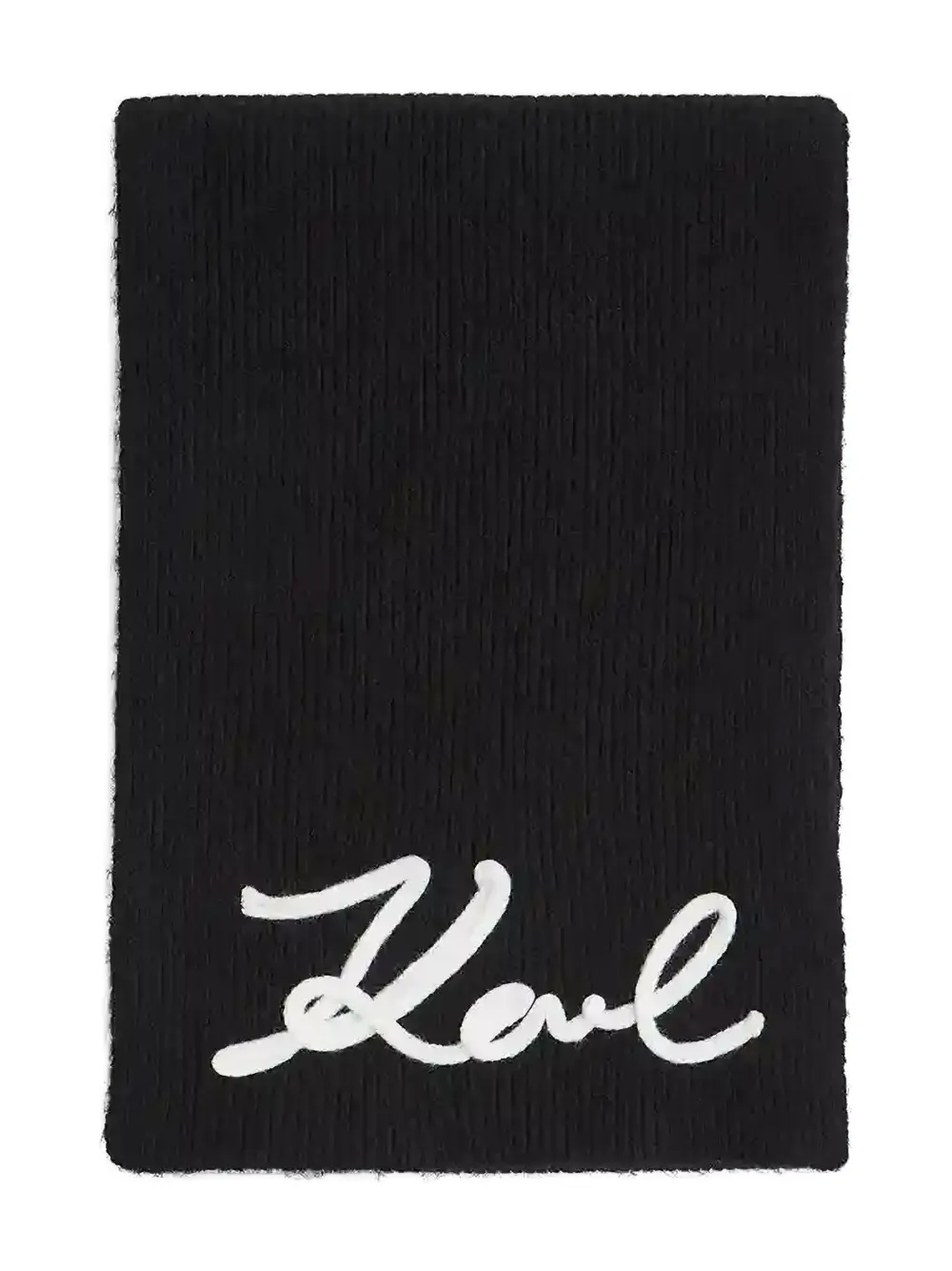 Karl Lagerfeld Logo-detailed Scarf In Black