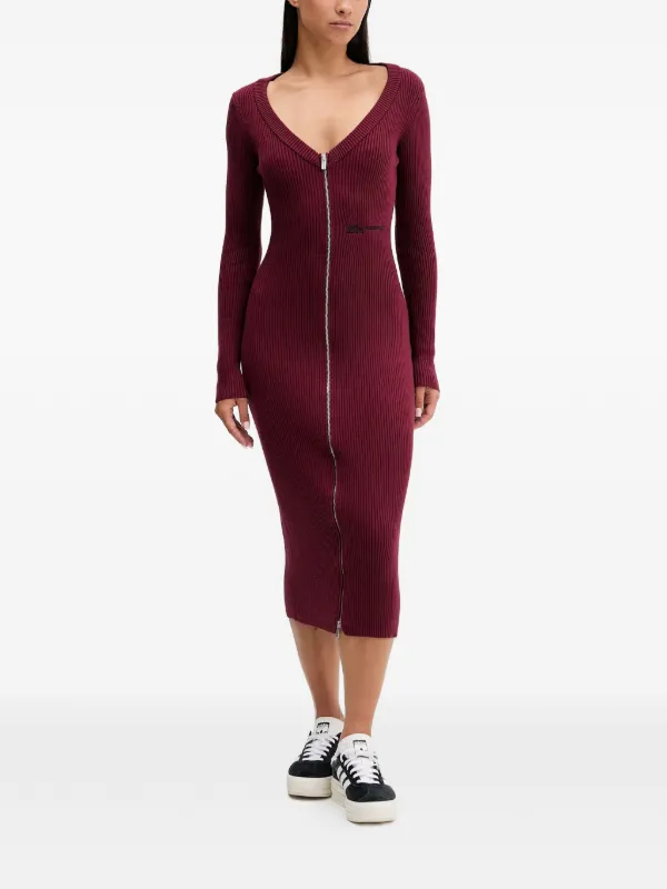 karl lagerfeld red dress Karl Lagerfeld Printed Long Dress - Red Dresses, Clothing - KAL46592