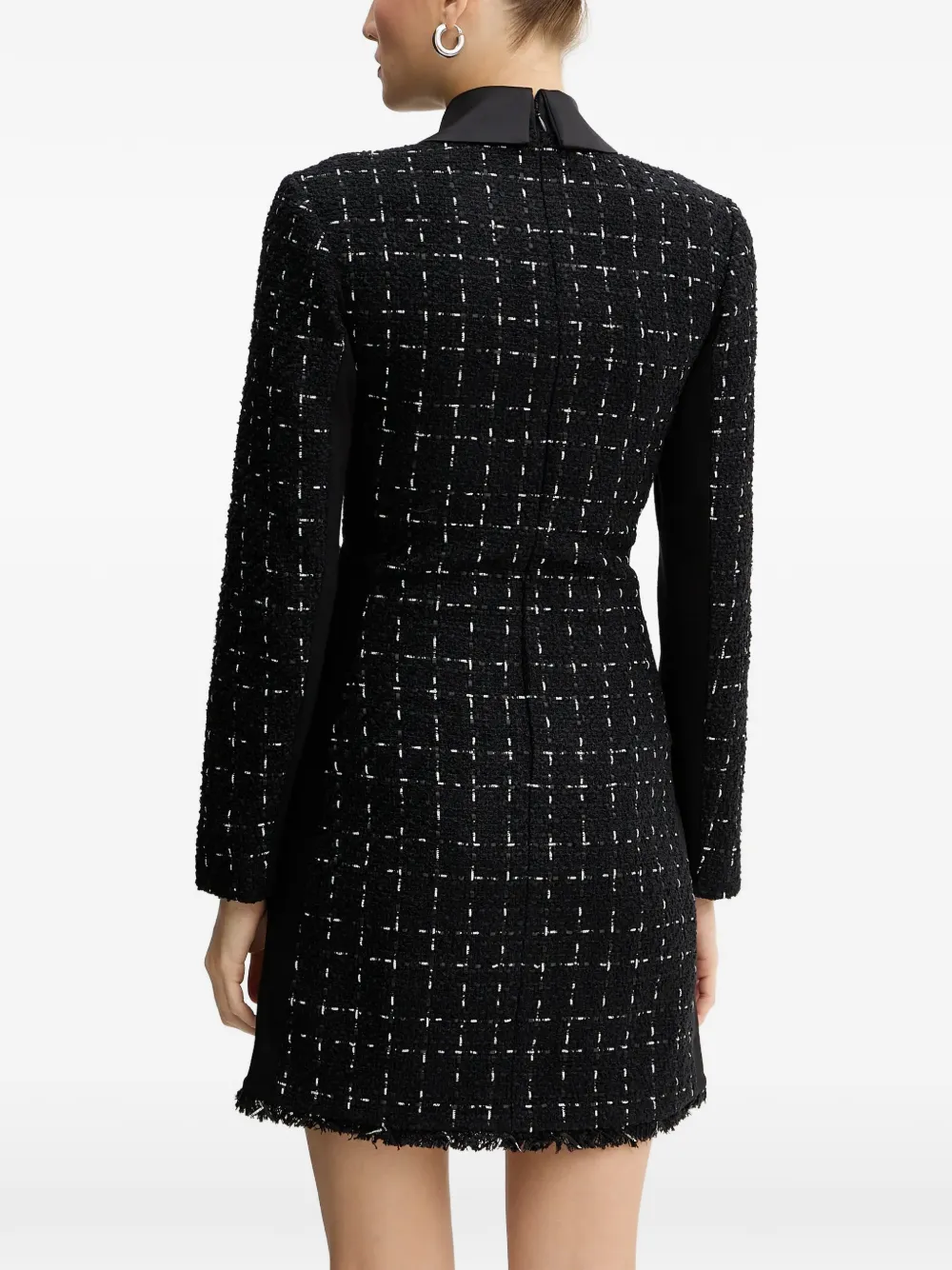 Karl Lagerfeld Check-pattern Mini Dress In Black