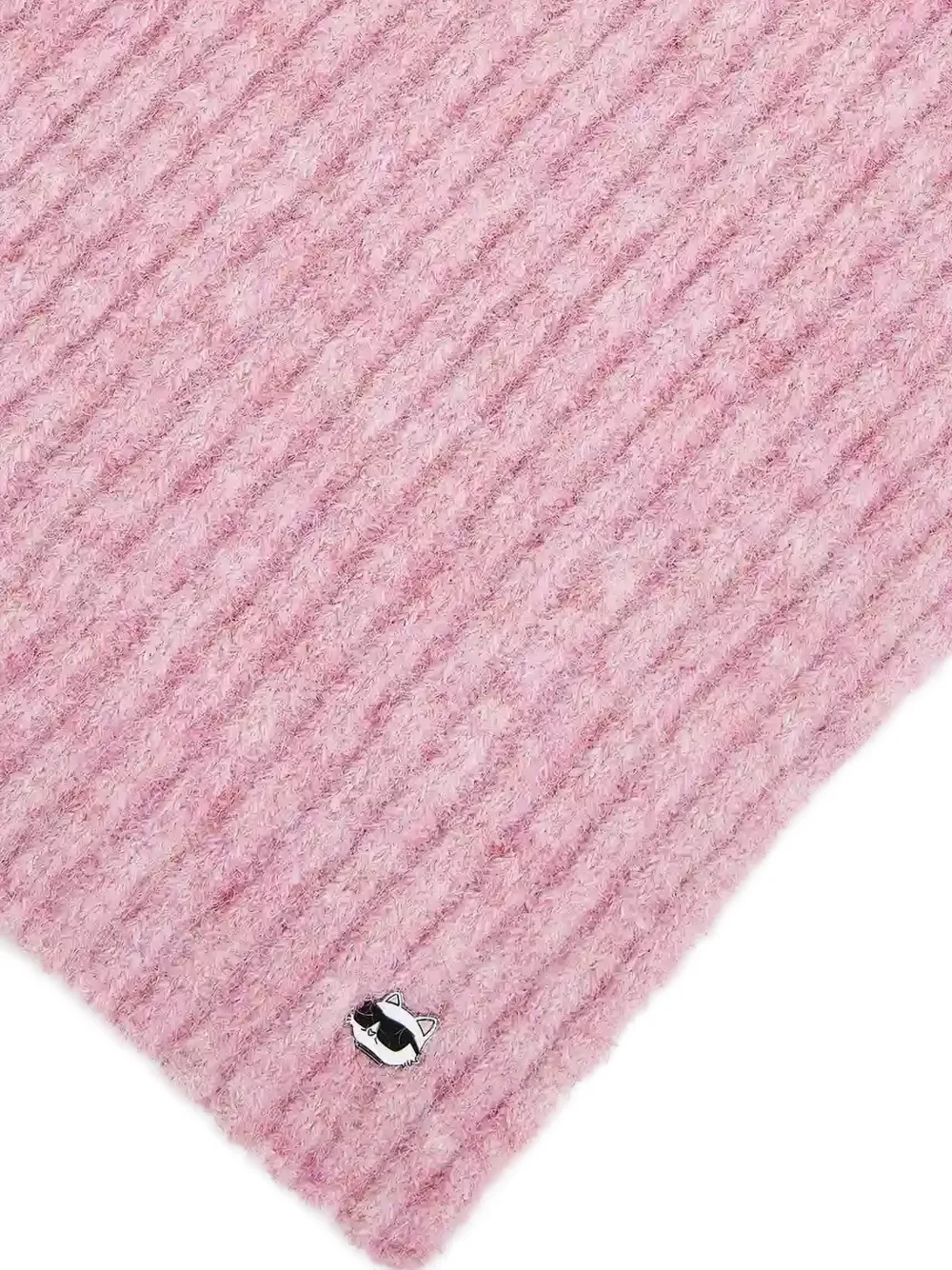 Karl Lagerfeld Ikon Knit Scarf In Pink